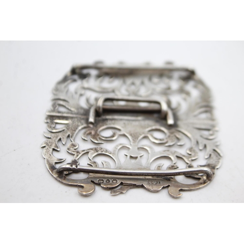 438 - Antique Hallmarked 1899 Birmingham STERLING SILVER Ornate Nurses' Belt (41g)