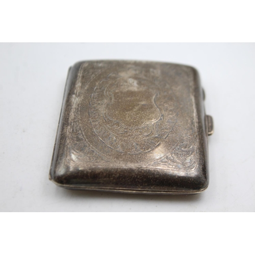 443 - Vintage Hallmarked 1924 Birmingham STERLING SILVER Cigarette Case (59g)