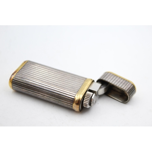 466 - Vintage CARTIER Paris Silver & Gold Plated LIGHTER Swiss - E82669 (74g)