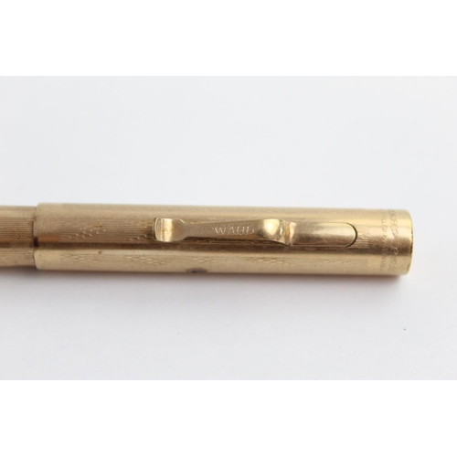 473 - Vintage WAHL Eversharp Gold Filled FOUNTAIN PEN w/ 14ct Gold Nib WRITING (17g)