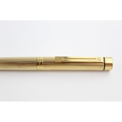 485 - Vintage SHEAFFER Targa Rolled Gold FOUNTAIN PEN w/14ct Gold Nib WRITING (26g)