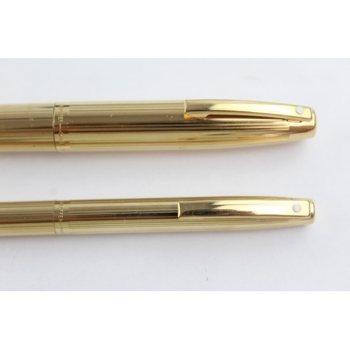 486 - Vintage SHEAFFER Imperial Rolled Gold FOUNTAIN PEN w/ 14ct Gold Nib, Pencil 43g