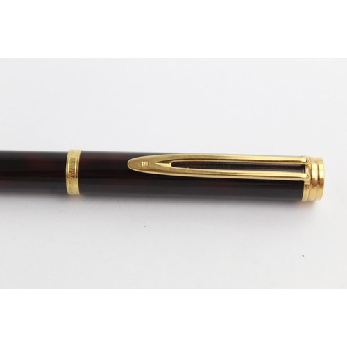 492 - WATERMAN Allure Brown Lacquer FOUNTAIN PEN w/ 18ct Gold Nib WRITING