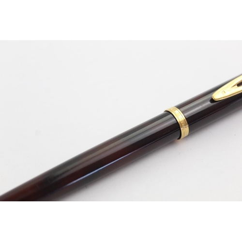 492 - WATERMAN Allure Brown Lacquer FOUNTAIN PEN w/ 18ct Gold Nib WRITING