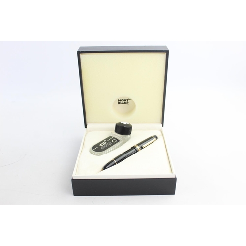 502 - MONTBLANC Meisterstuck No.149 Black FOUNTAIN PEN w/ 18ct Gold Nib WRITING Boxed