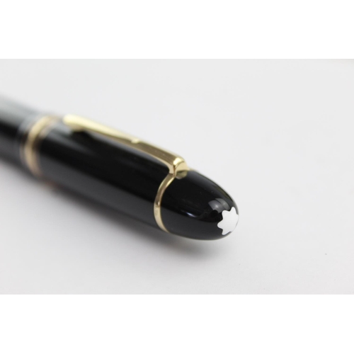 502 - MONTBLANC Meisterstuck No.149 Black FOUNTAIN PEN w/ 18ct Gold Nib WRITING Boxed