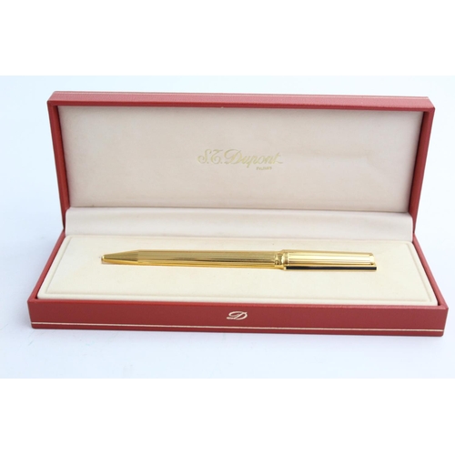 510 - S.T DUPONT Gold Plated BALLPOINT PEN / Biro WRITING - 56JHD36 Boxed (34g)