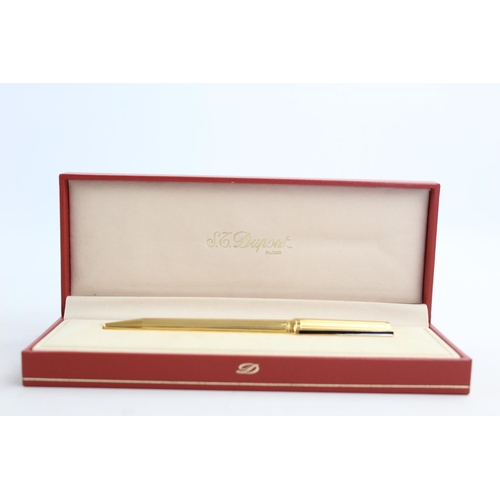 510 - S.T DUPONT Gold Plated BALLPOINT PEN / Biro WRITING - 56JHD36 Boxed (34g)