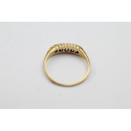 68 - 18ct gold antique diamond ring (2.6g) Size O