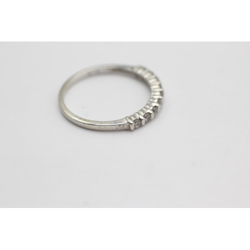 35 - 14ct white gold diamond half eternity ring (1.7g) size N