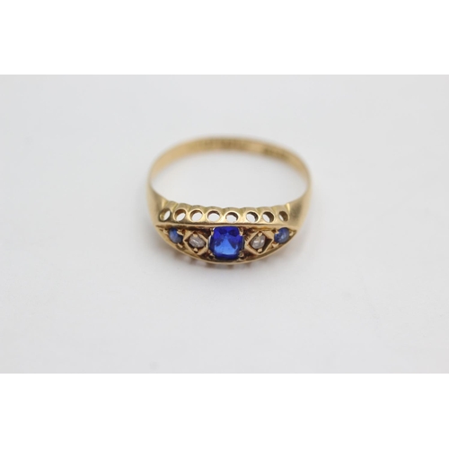 37 - 18ct gold antique diamond and paste ring hallmarked Birmingham, 1815 (1.9g) size Q