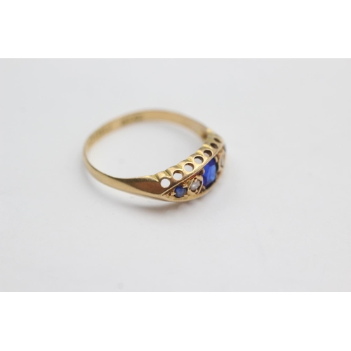 37 - 18ct gold antique diamond and paste ring hallmarked Birmingham, 1815 (1.9g) size Q