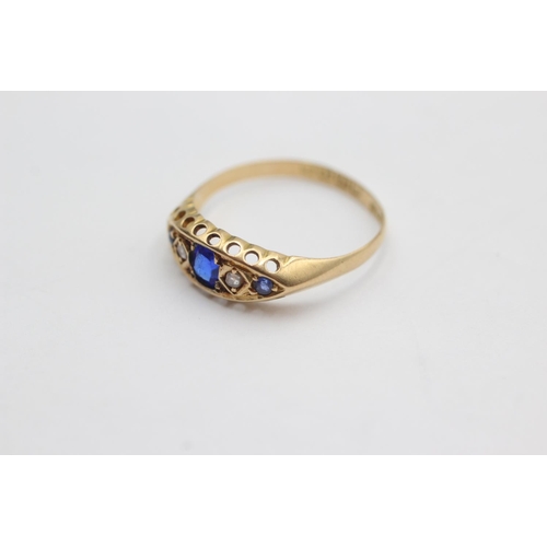 37 - 18ct gold antique diamond and paste ring hallmarked Birmingham, 1815 (1.9g) size Q