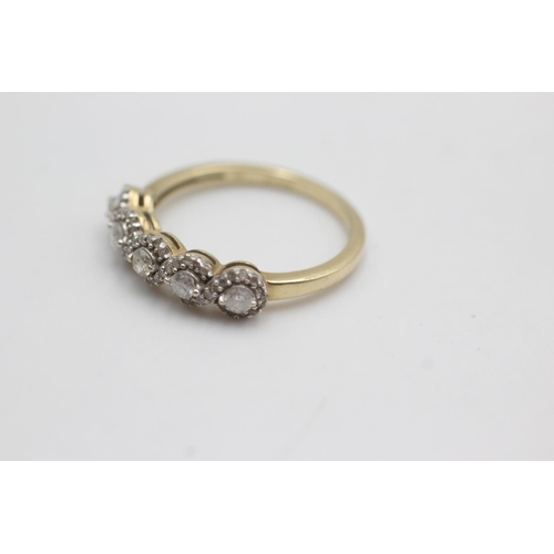 36 - 9ct gold diamond dress ring (2.7g)  Size Q