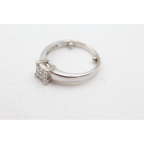 43 - 18ct white gold diamond dress ring (3.8g)  Size N