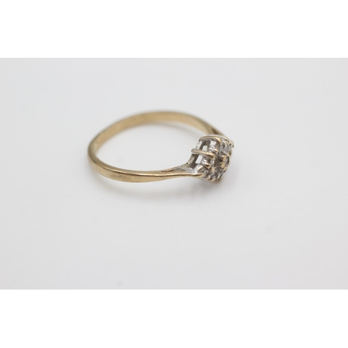 52 - 9ct gold vintage diamond solitaire ring (1.6g)  Size N