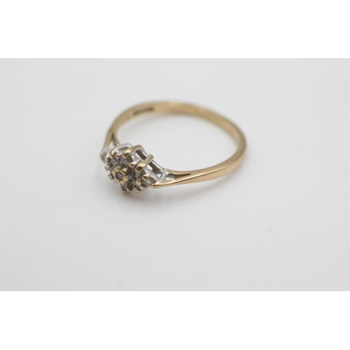 52 - 9ct gold vintage diamond solitaire ring (1.6g)  Size N