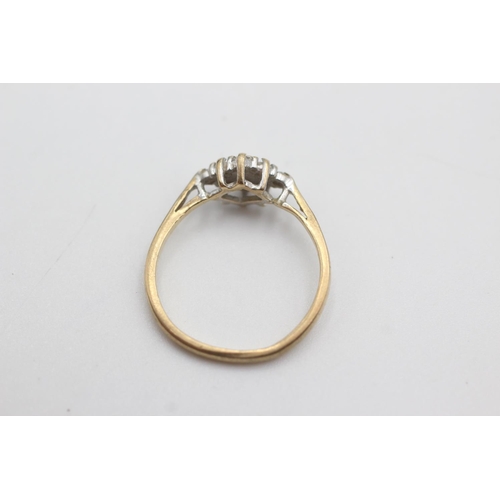 52 - 9ct gold vintage diamond solitaire ring (1.6g)  Size N