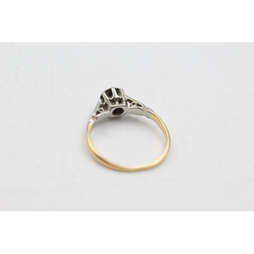 53 - 18ct gold & platinum diamond ring (1.7g)  Size I