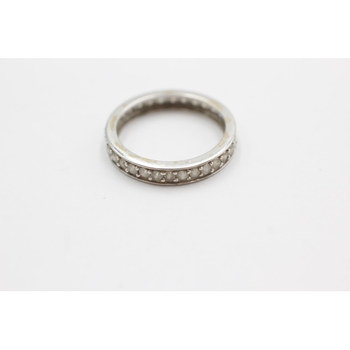 107 - 9ct white gold diamond eternity ring (2.1g)  Size  P