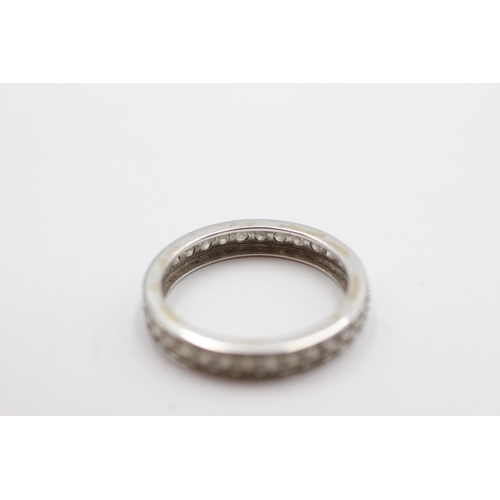 107 - 9ct white gold diamond eternity ring (2.1g)  Size  P