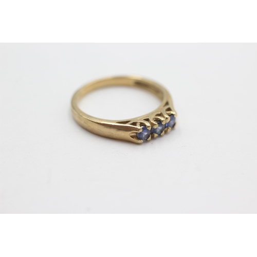 194 - 9ct gold tanzanite ring (2.5g)  Size O