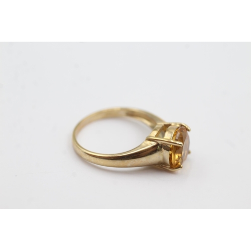 200 - 9ct gold citrine ring (3.5g)  Size N