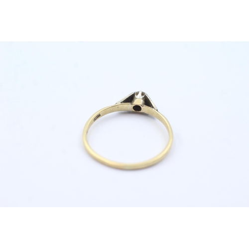 51 - 18ct gold & platinum diamond ring (1.7g)  Size  P