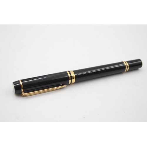 578 - WATERMAN Ideal Black Lacquer FOUNTAIN PEN w/ 18ct Gold Nib WRITING