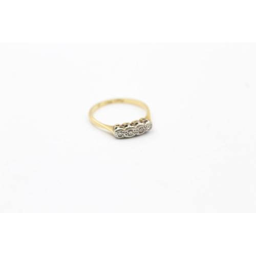 118 - 18ct gold & platinum diamond ring (1.8g) Size K