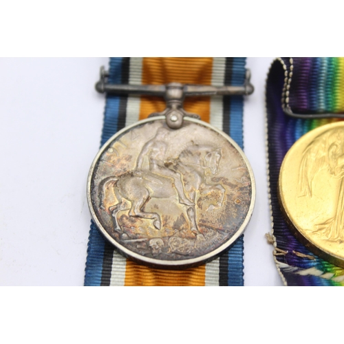 301 - WW1 Medal Pair & Original Long Ribbons Named to Pte F. K Woodgate 13th London