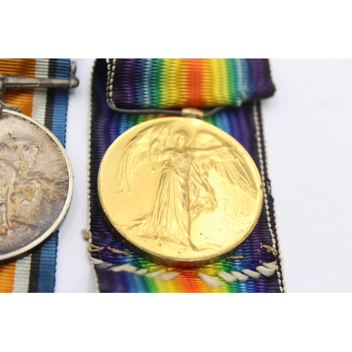 301 - WW1 Medal Pair & Original Long Ribbons Named to Pte F. K Woodgate 13th London