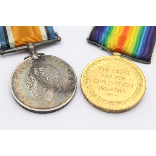 301 - WW1 Medal Pair & Original Long Ribbons Named to Pte F. K Woodgate 13th London