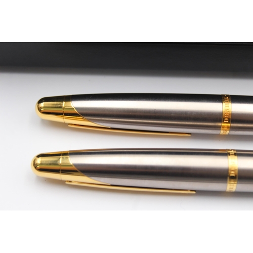 392 - Alfred DUNHILL Fountain Pen w/ 18ct Gold Nib, Gold Plate Banding, Pencil WRITING