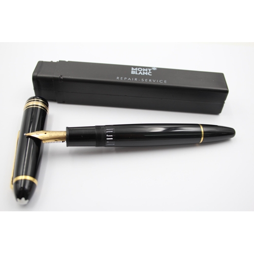 394 - MONTBLANC Meisterstuck No.146 Black FOUNTAIN PEN w/ 14ct Gold Nib WRITING