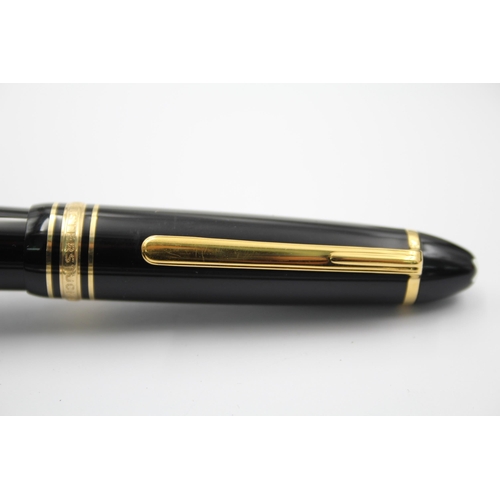 394 - MONTBLANC Meisterstuck No.146 Black FOUNTAIN PEN w/ 14ct Gold Nib WRITING