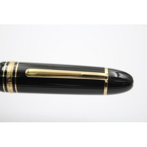 396 - MONTBLANC Meisterstuck No.149 Black FOUNTAIN PEN w/ 18ct Gold Nib WRITING