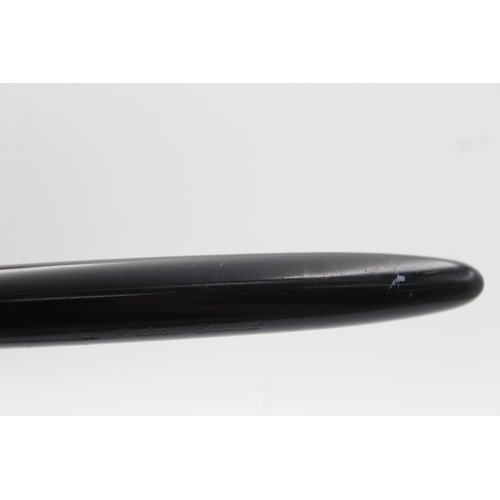 Vintage PARKER Maxima Duofold Black FOUNTAIN PEN w/ 14ct Gold Nib WRITING