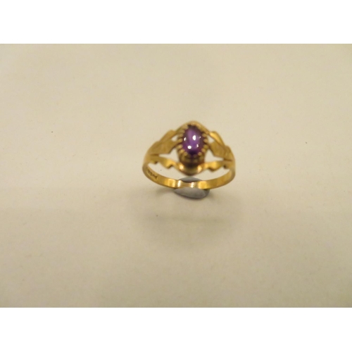 370 - ladies 9ct gold ring size L 1.4g