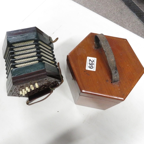 299 - W Winrow and Son concertina 21 button working