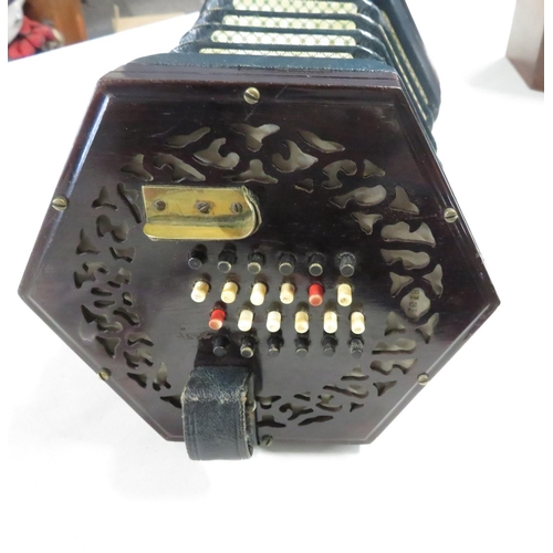 300 - Lachenal and Co. 48 button concertina working