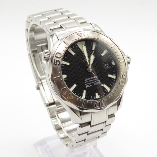 342 - Fully boxed with outer sleeve Omega full paperwork and warranty card drop tags Seamaster Professiona... 