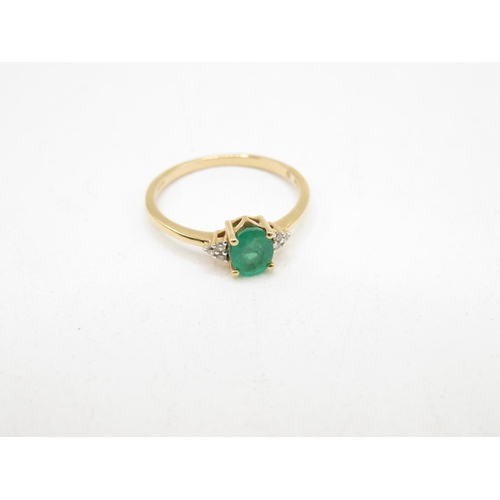 208 - Certificated Columbian emerald and diamond 18ct gold Thomas Rae ring  .62ct emerald total weight 1.8... 