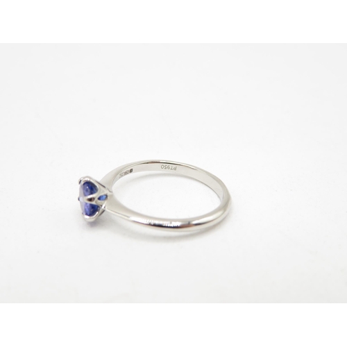 210 - Rhapsody 950 platinum AAAA Tanzanite solitaire ring 1ct stone total weight 3g  size N