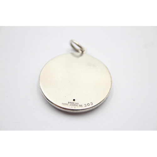 218 - A Sterling Silver Picses Pendant By Georg Jensen