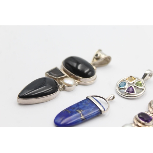 234 - X 8 .925 Gemstone Pendants