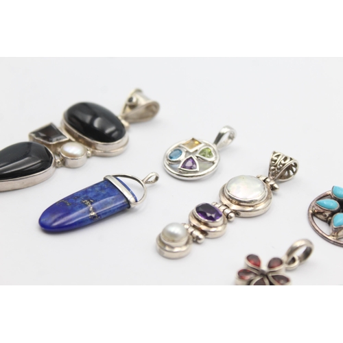 234 - X 8 .925 Gemstone Pendants