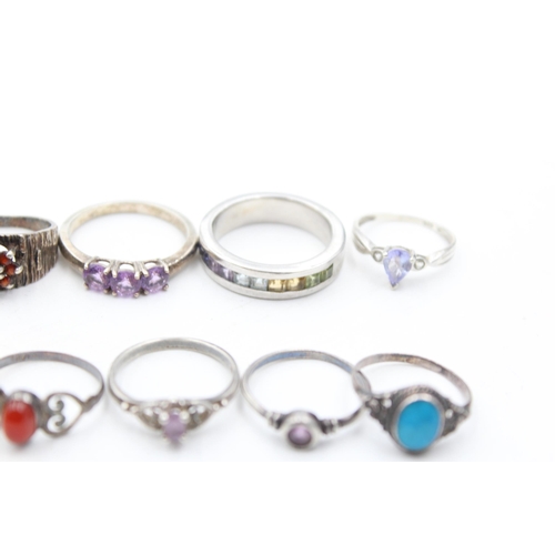 238 - 14 X .925 Gemstone Set Rings Including Ruby