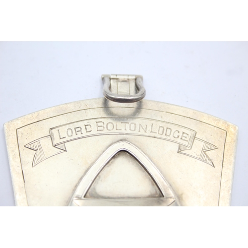 280 - Sterling Silver .925 Masonic Lord Bolton Lodge Collar Jewel (99g)