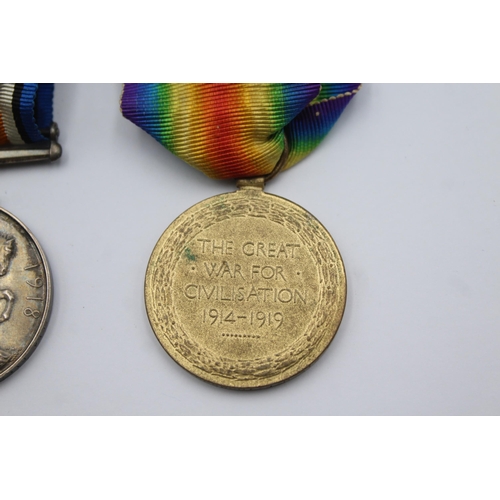 286 - WW1 Medal Pair & Original Long Ribbons to 5064 Pte J. Thomson Royal Highlanders